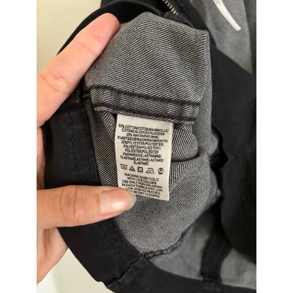 Free People Skirt Women's 8 Modern Femme Denim Black High Rise Pencil Mini - Picture 6 of 6